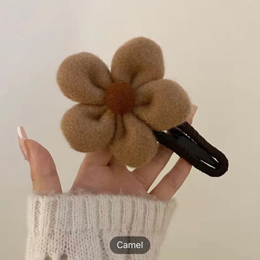Plush flower hair Clip NEW